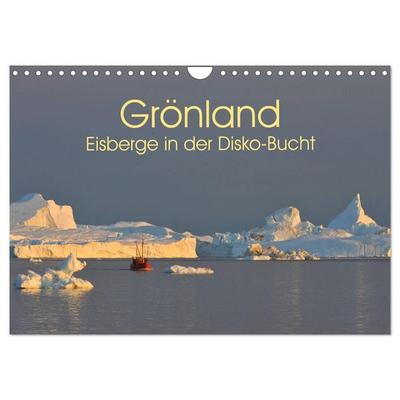 Grönland: Eisberge in der Disko Bucht (Wandkalender 2027 DIN A4 quer), CALVENDO Monatskalender