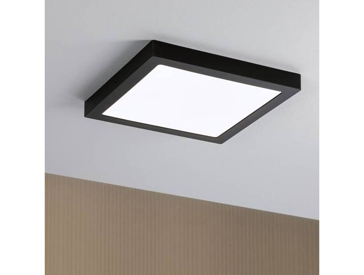 Paulmann LED Panel Abia, schwarz, für Wohn- / Esszimmer, Kunststoff, Modern