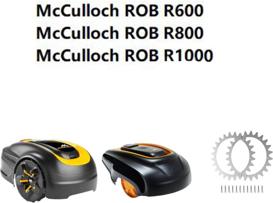 INF Pointes antidérapantes pour robot tondeuse (x2) en acier laminé à froid, argent, compatible avec McCulloch ROB