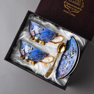 Uplifted Goods Luxury Bone China Tea And Coffee Set With Elegant Bird Design d 220ml