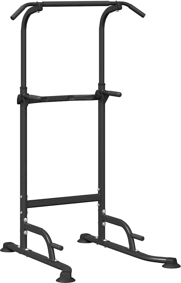 vidaXL Station de Dips Tour de Puissance Noir 102 x 95 x 210 cm