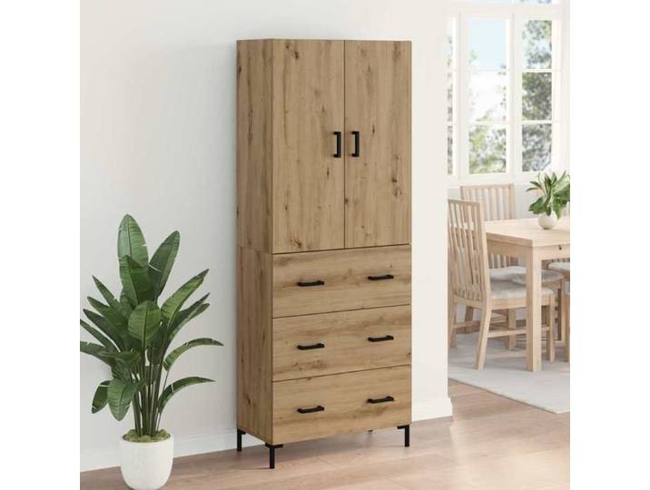 Décoratif - 1xarmoire murale Placard Armoire de cuisine Haut Armoire Montage mural Chêne artisanal 69 5x34x180cm con6886391