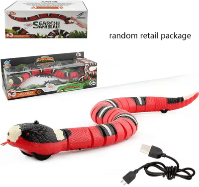 Inspire Curations RoboSnake Interactive Cat Toy Smart Sensing USB Rechargeable Moving Snake For Cats & Dogs retail Package