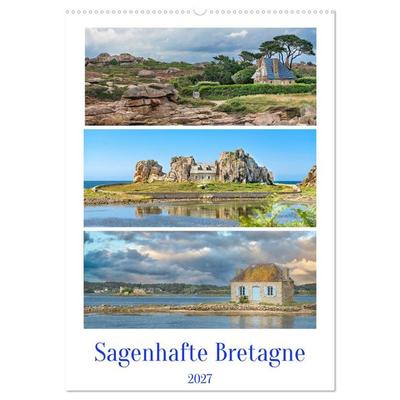 Sagenhafte Bretagne (Wandkalender 2027 DIN A2 hoch), CALVENDO Monatskalender