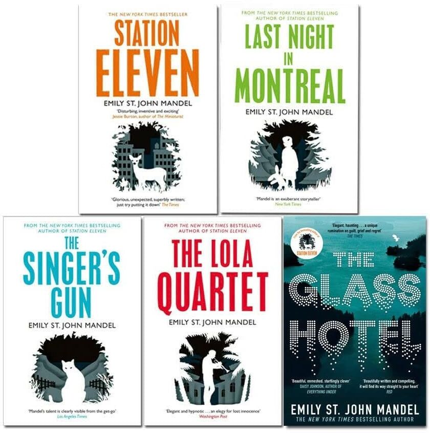 Picador Emily St. John Mandel 5 Books Collection Set - Station Eleven, Last Night in Montreal, The Singer's Gun, The Lola Quartet, The Glass Hotel - New Paperback Fiction