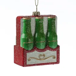 MARELIDA Weihnachtsbaumschmuck Sixpack Bier für Bierfreunde bruchfest H: 10cm