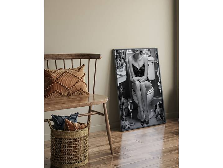 Impression artistique Glamour Break Revêtement : verre acrylique Structure : hêtre laqué Multicolore 63 x 83cm