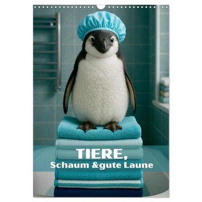 Tiere, Schaum und gute Laune (Wandkalender 2027 DIN A3 hoch), CALVENDO Monatskalender