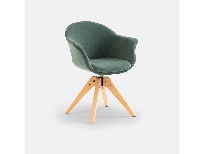 LA REDOUTE Fauteuil de bureau rotatif, Melona Vert Cèdre