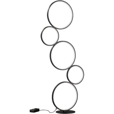 TRIO Leuchten "Rondo" LED-Board 1 Stk. Warmweiß Stehleuchte mit Fussschalter integrierter Dimmer Höhe 115cm warmweiß
