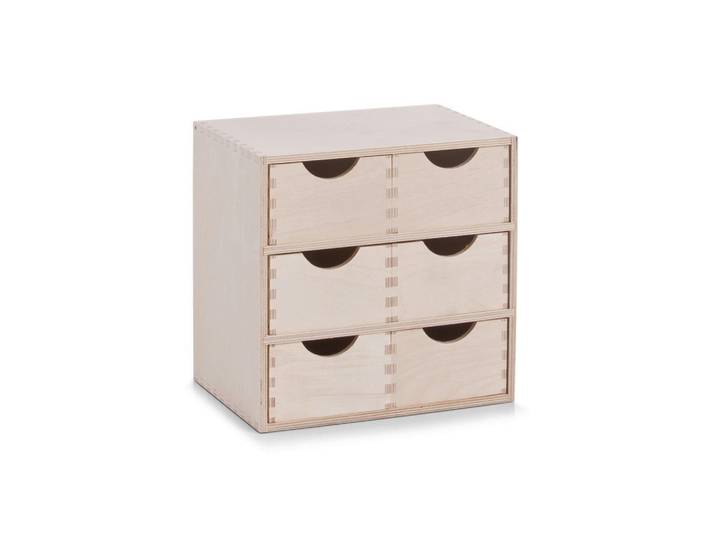 Zeller Present Aufbewahrungsbox, Birkefarben, Holz, Birke, massiv, 20x27.5x28 cm, Dekoration, Weihnachtsdekoration, Christbaumschmuck