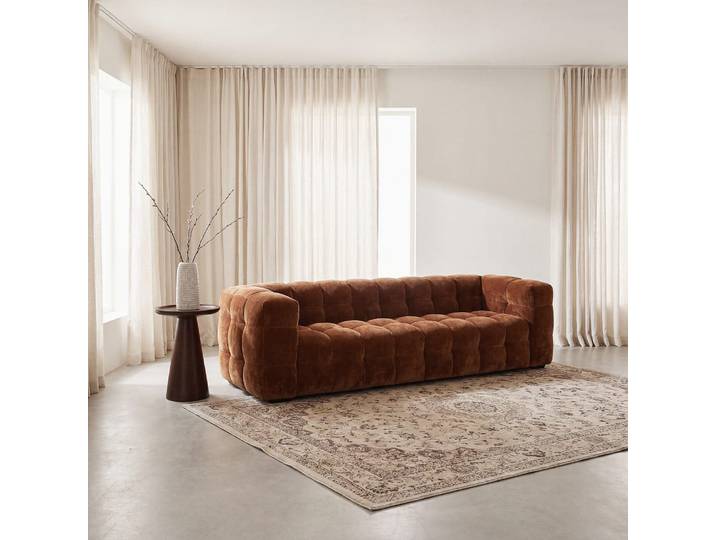 Sofa Cloud, 3/4-Sitzer, Cognacfarbe, Antik-Effekt
