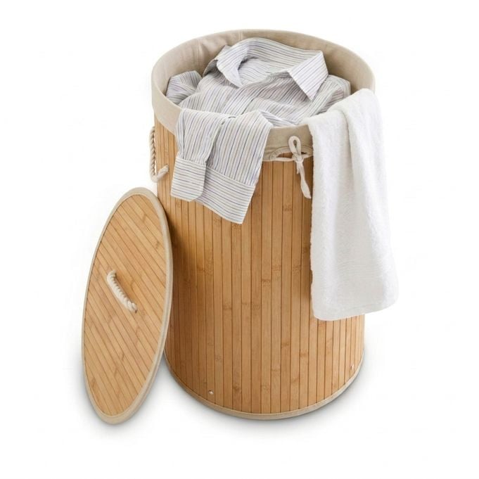 Relaxdays Wasmand bamboe rond
