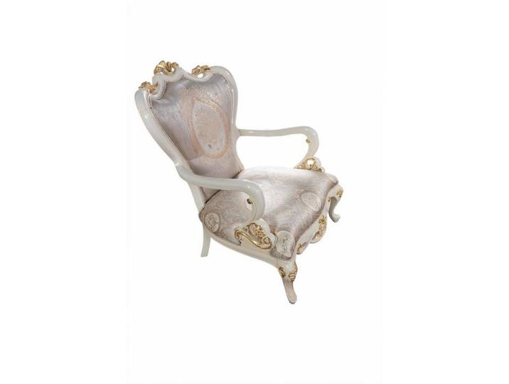 Xlmoebel Sessel Eleganter Barockstuhl in Gold mit kunstvollen Verzierungen (1-St., Sessel), Hergestellt in Europa