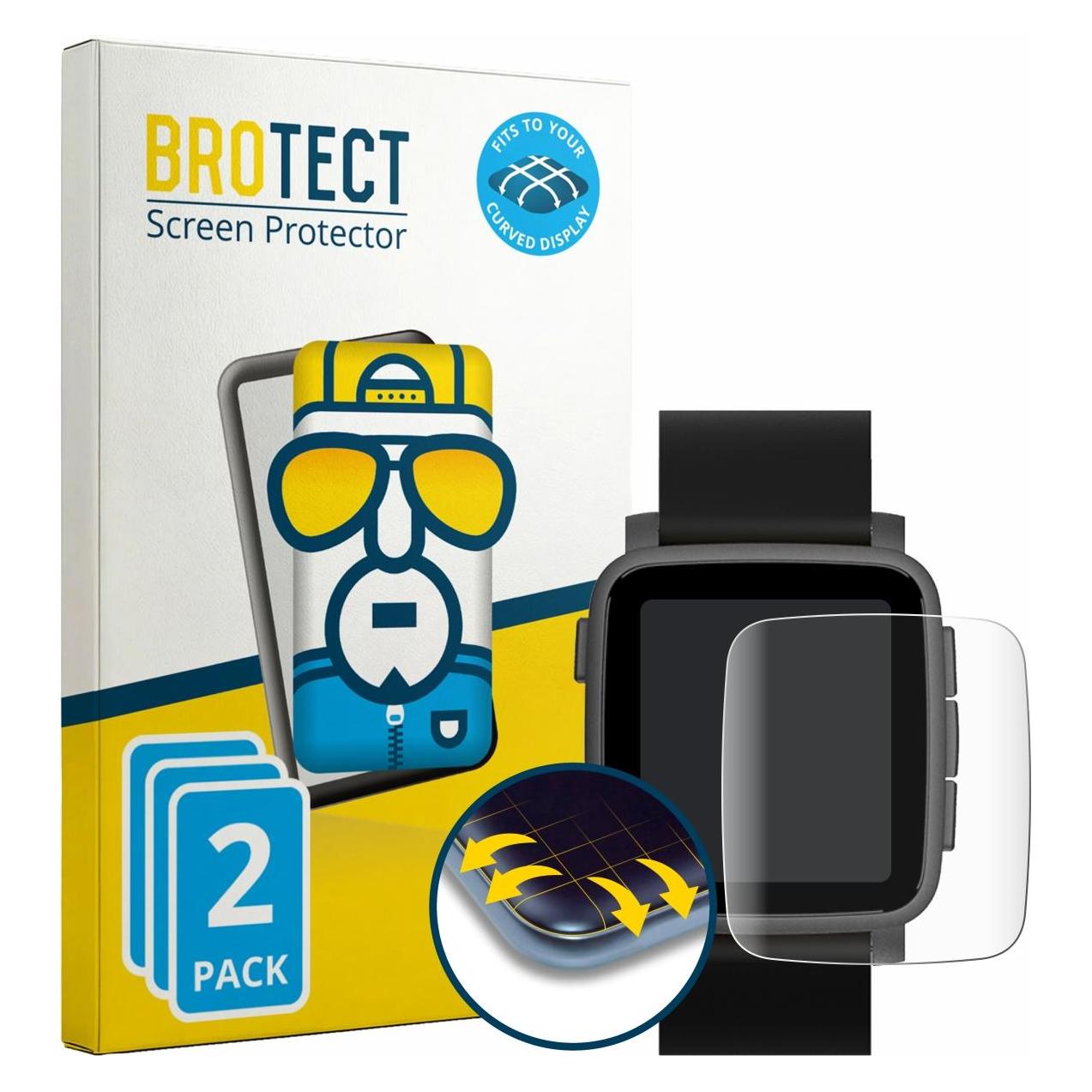 Brotect Fullscreen für Pebble Time 2 2026 Schutzfolie Displayschutz Folie Klar Transparent (5162817)