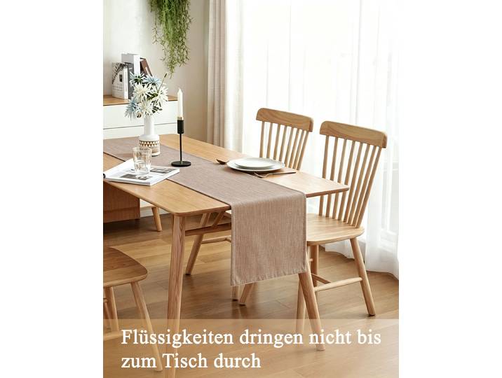 Tischläufer GOODPRODUCT Ozzie, 1 Stück in Leinenoptik, verschiedene Grössen, Dekoration , beige (taupe), B:140cm L:30cm, Polyester, Tischdecken, Tischläufer, Formstabil & pflegeleicht, gewebtes Design, uni, Dekoration, Esszimmer
