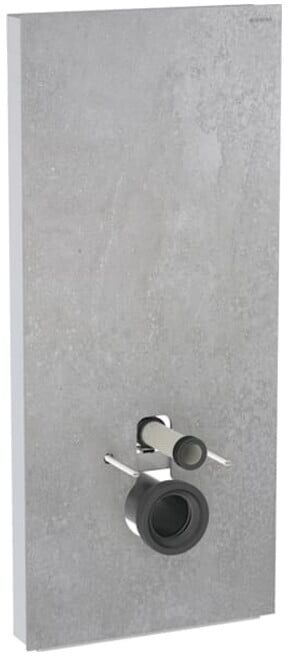 Geberit Module WC mural Monolith Plus H 114 cm, façade pierre béton, côté alu (131231JV7)