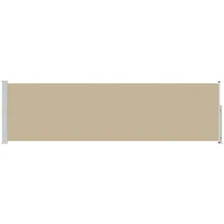 vidaXL Ausziehbares Seitenmarkise Beige 500 x 140 cm Polyester