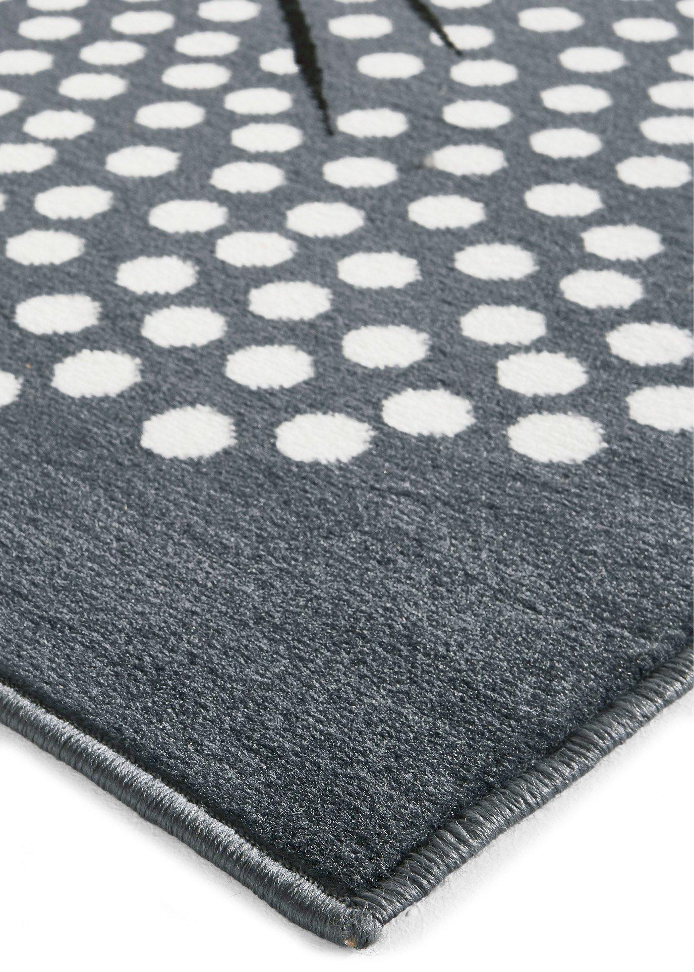 bonprix Teppich mit stilisierten Blüten, grau, Gr.200x290 cm, Der Teppich ist ein außergewöhnlicher Blickfang.