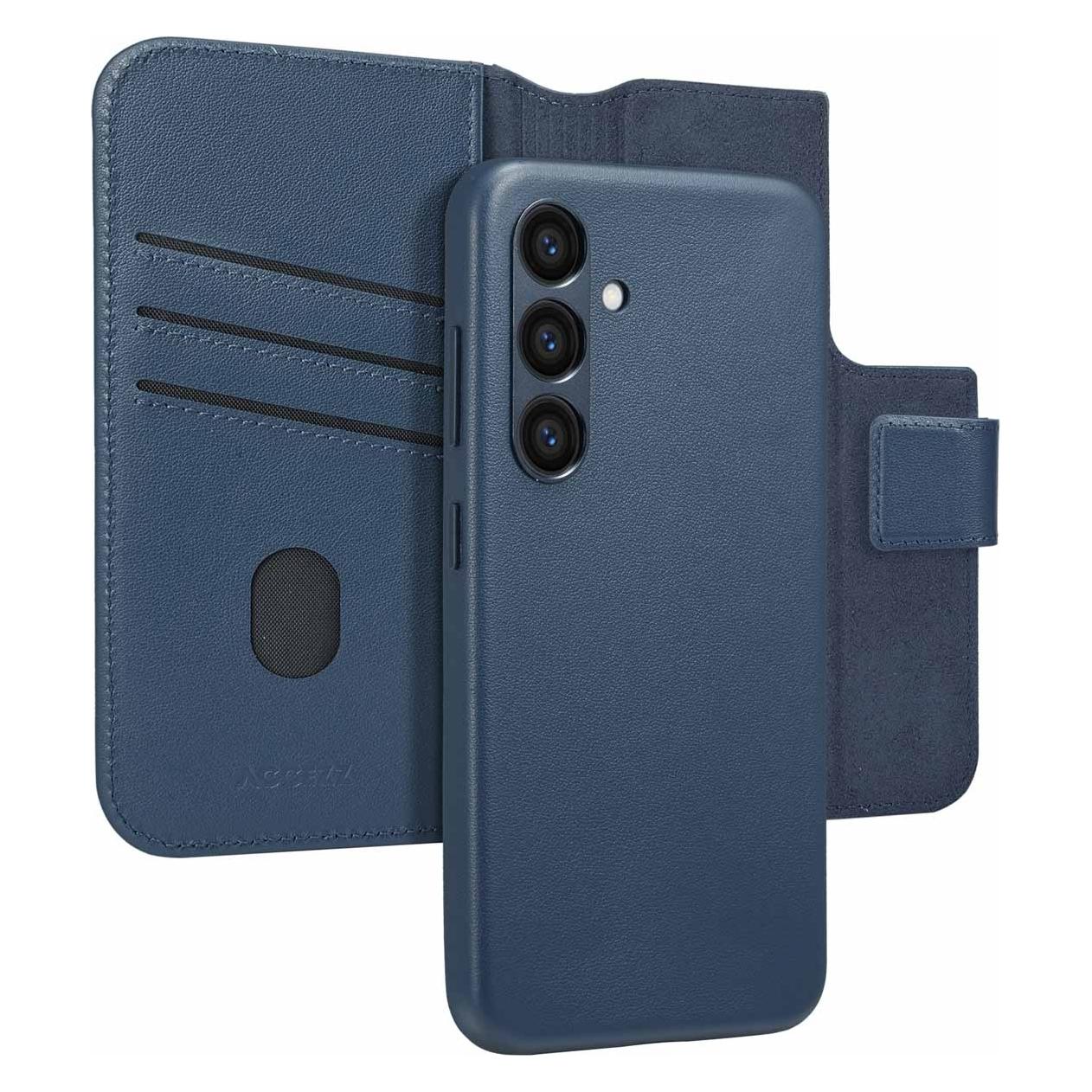 Accezz Leather Bookcase 2-in-1 met MagSafe Samsung Galaxy S24 - Nightfall Blue (Samsung Galaxy S24) (SH00069295)