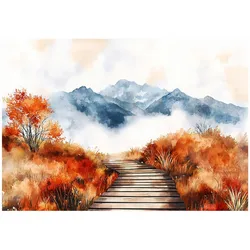 FOTOTAPETE Landschaft Berge Natur Wohnzimmer 250x175