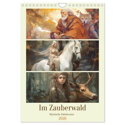 Im Zauberwald. Mystische Fabelwesen (Wandkalender 2026 DIN A4 hoch), CALVENDO Monatskalender