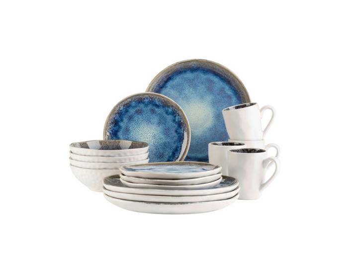 Mäser Kombiservice, Dunkelblau, Keramik, 16-teilig, 340 ml,700 ml, Essen & Trinken, Geschirr, Geschirr-Sets, Kombiservice