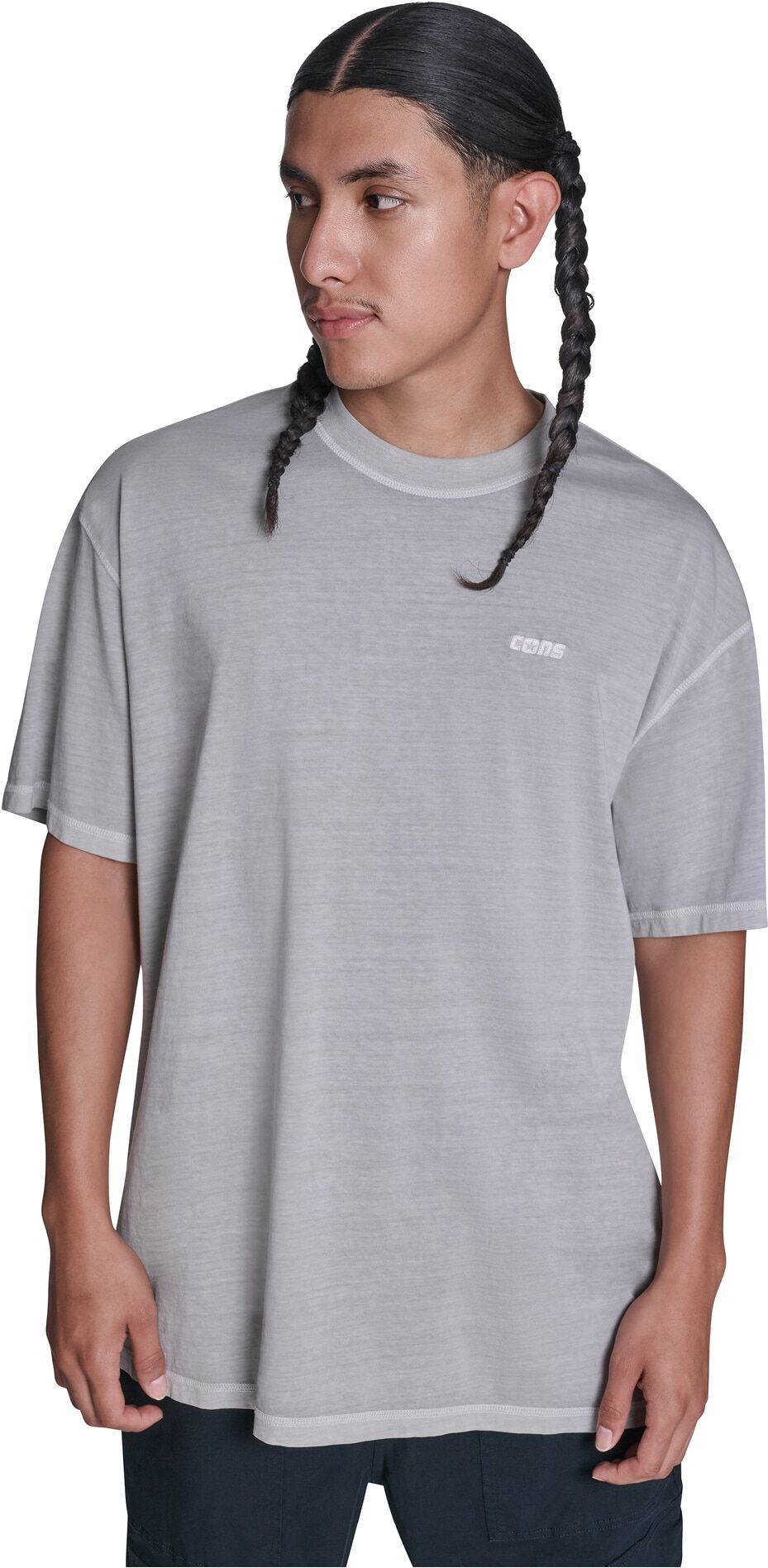 Converse Camiseta de hombre Cons SS Tee .  (XL) Gris
