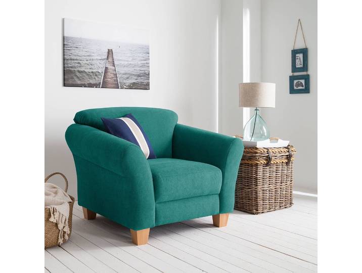 Sessel Webstoff Blau/Petrol Webstoff 110 x 84 x 89cm