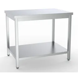 Chefgastro 600 Arbeitstisch Edelstahl Grundboden Selbstmontage 1200 BxTxH 1200x600x850mm