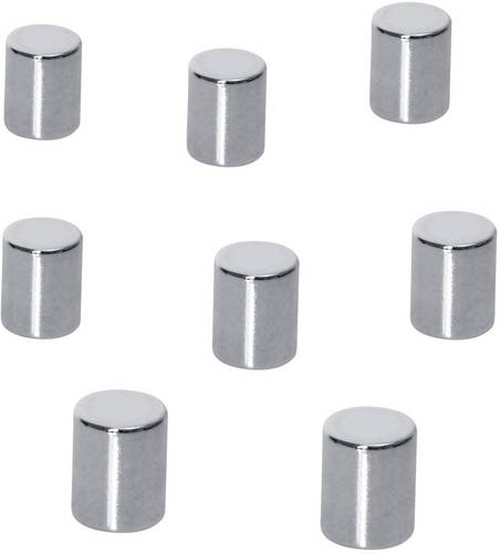 Sigel Neodym Magnet B3103 (Ø x H) 8mm x 10mm Zylinder Silber 8 St. B3103