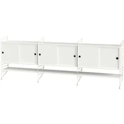 Sideboard Kommode mit Regalböden Beige Weiß