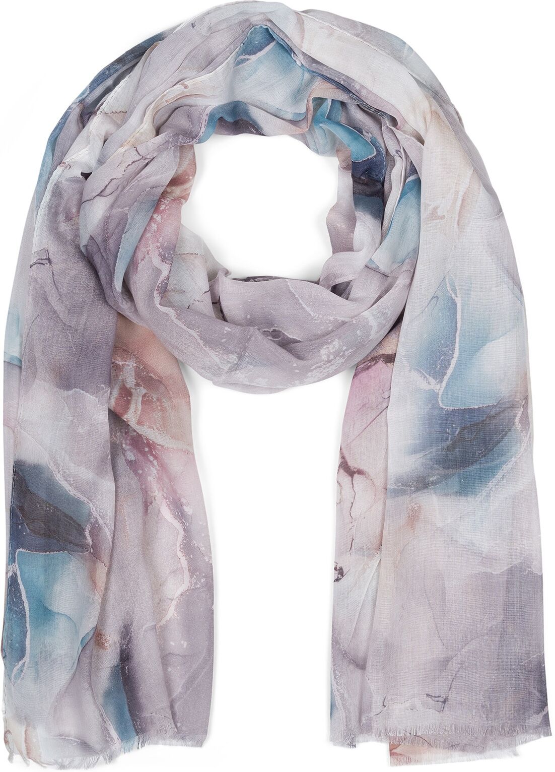 Schal STYLEBREAKER "Schal mit Marmor Muster", Damen, grau, Obermaterial: 100% Viskose CV., Modisch, Modetücher Schal