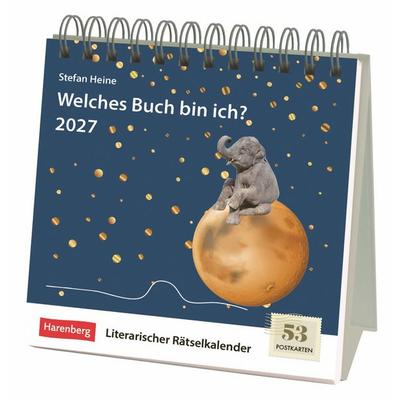 Welches Buch bin ich? Premium-Postkartenkalender 2027 - Literarischer Rätselkalender
