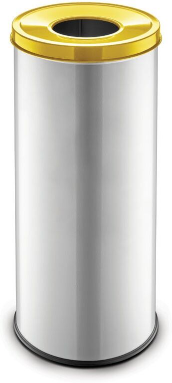 Alda Mülleimer für Mülltrennung, 45 l, silberfarben, Kunststoffe