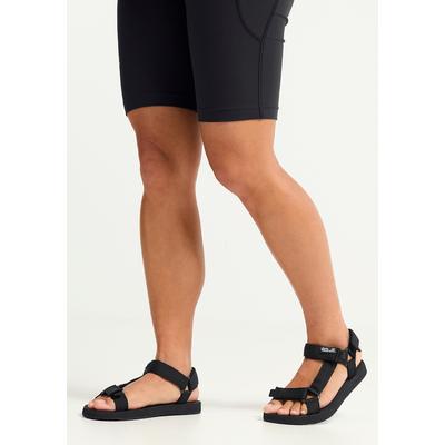 Sandale JACK WOLFSKIN "TAIGA SANDAL W", Damen, Gr. 40,5, schwarz, Synthetik, Schuhe Sandale, Sommerschuhe, Outdoorsandale