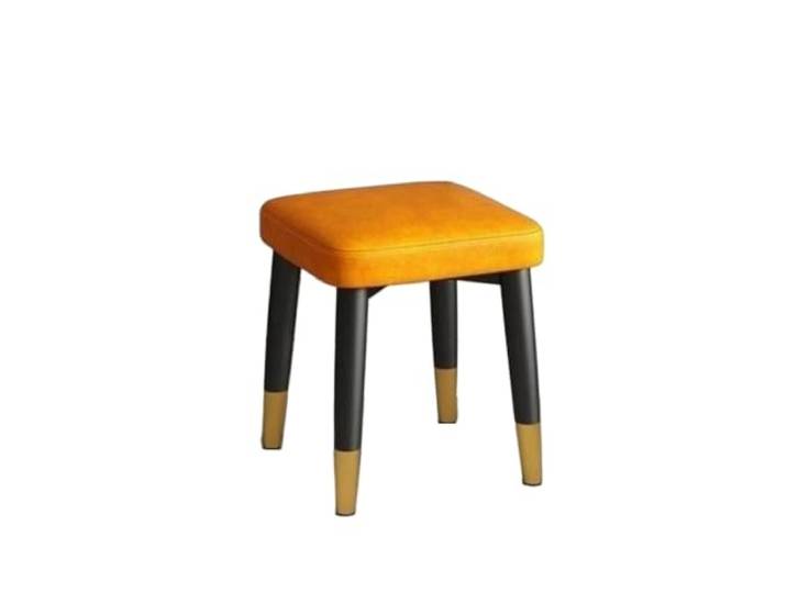 QAUUCP Fußhocker für Wohnzimmer Moderner gepolsterter Hocker Gepolsterter Bankstuhl for Esszimmer, Wohnzimmer, Schlafzimmer und Büro(Orange)
