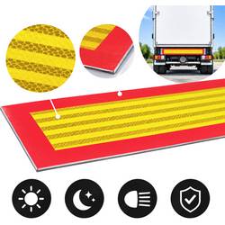 IWH 97608 Heckwarntafel für Anhänger & Auflieger 1130 x 195 mm, ECE 70.01, 1 Stück Warnaufkleber Folie 1130 mm x 113 mm x 19.5 mm