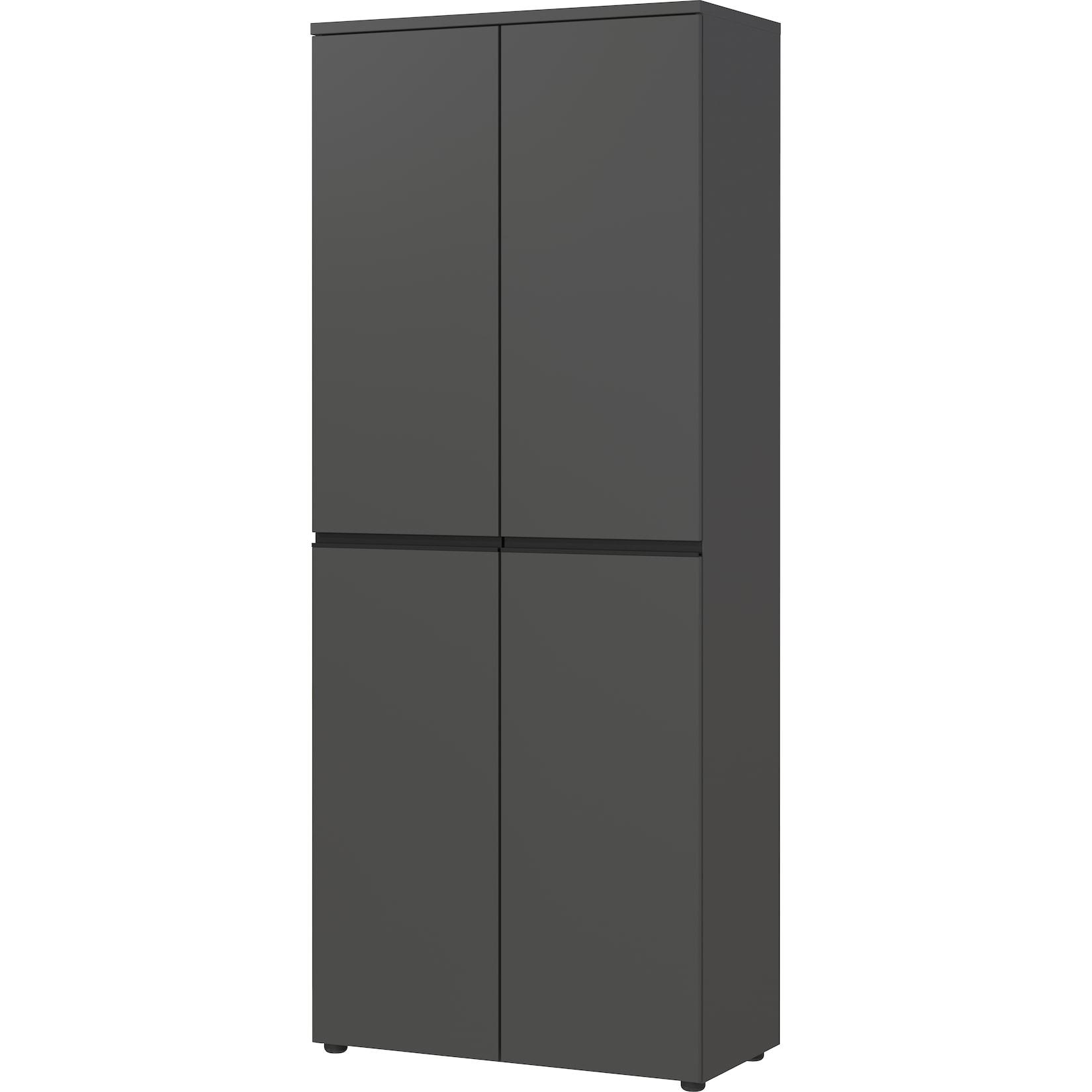 Aktenschrank STUTTGART, 197 cm hoch, 5 Ordnerhöhen, Soft-Close Graphit