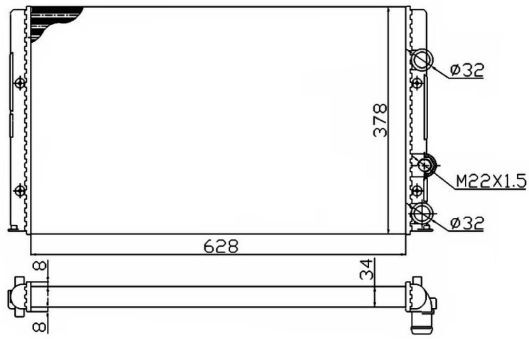 Nrf Kühler, Motorkühlung Economy Class 50457a Für Vw