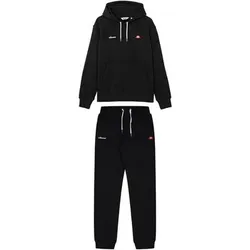 ELLESSE ellesse Herren Jogginganzug - TRACCOTA OH HOODY & JOG PAN SET, Hoodie & Pants Set,, Logo, einfarbig, Größe M in Schwarz Schwarz