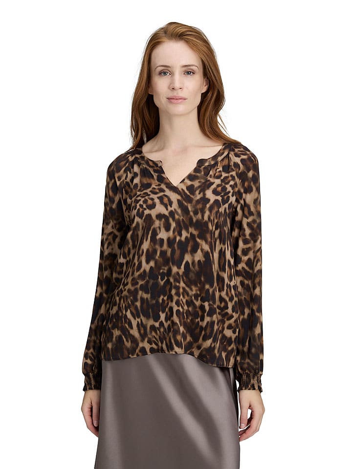 CARTOON Bluse in Camel/ Schwarz - 38