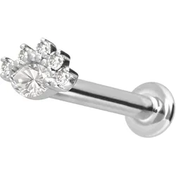 14 Karat Gold Labret mit Innengewinde MOISSANITE-AUGE