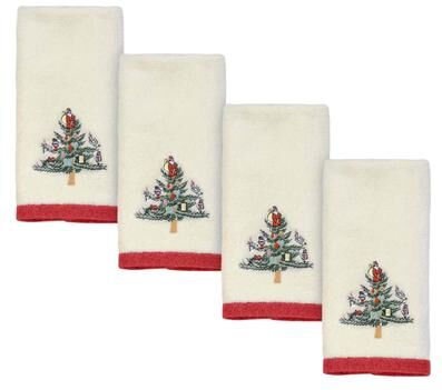 Spode® Christmas Tree 4-Pack Fingertip Towel Set - Fingertip Towel 4pk Set