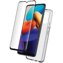 Bigben Schutz-Set Series (Vivo Y35), Smartphone Hülle, Transparent, Schwarz
