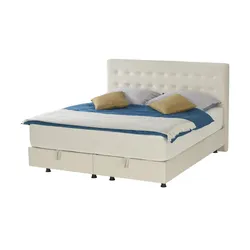 Polsterbett mit Stauraum  ¦ beige ¦ Maße (cm): B: 185 H: 120