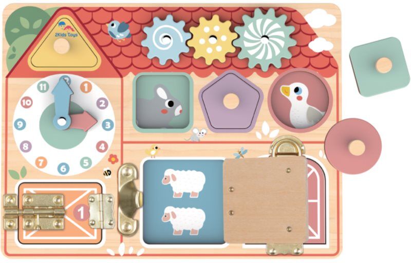 2Kids Toys Activity Board Farma jouet d’éveil 12m+ 1 pcs