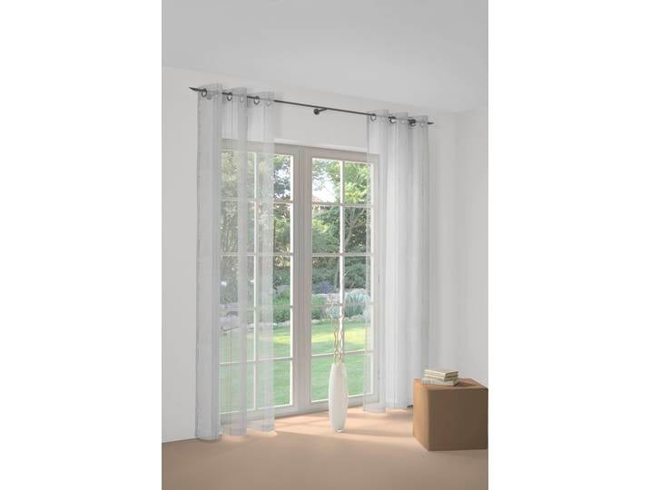 Gardine WIRTH Anja Gr. 13, weiss (sanftes weiß), B:140cm H:225cm, Polyester, Gardinen, Gardine, Store
