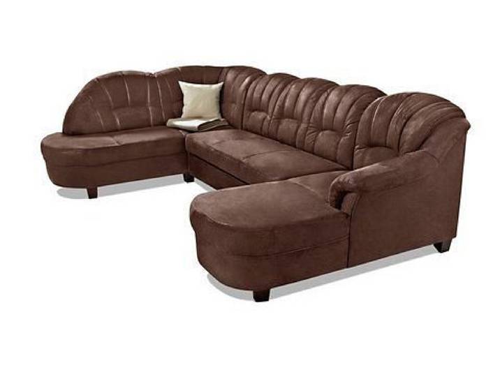 Wohnlandschaft HOME AFFAIRE Budapest, viel Platz, Breite 288cm, zeitlos und elegant, U-Form , braun, B:288cm H:84cm T:80cm, Sofas, Wohnlandschaft, wahlweise mit Bettfunktion