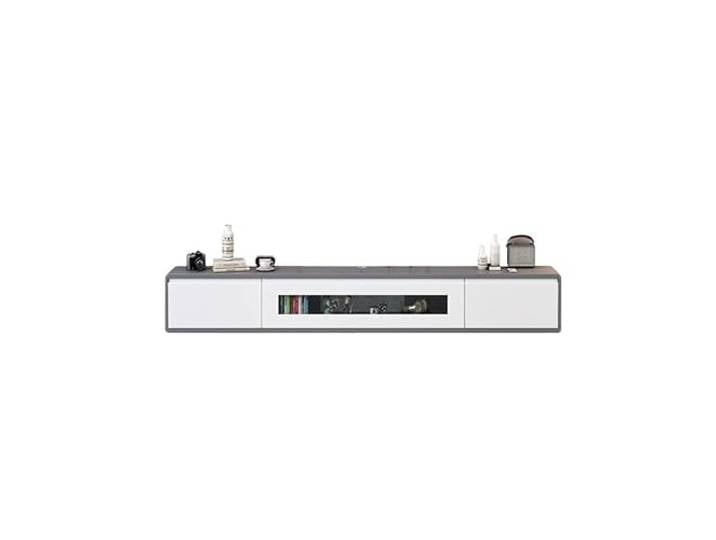 tv schrank Wandmontierter TV-Ständer for Zuhause, Wohnzimmer, heller Luxus Stil schwebendes Design, platzsparend for Wohnzimmer und Schlafzimmer